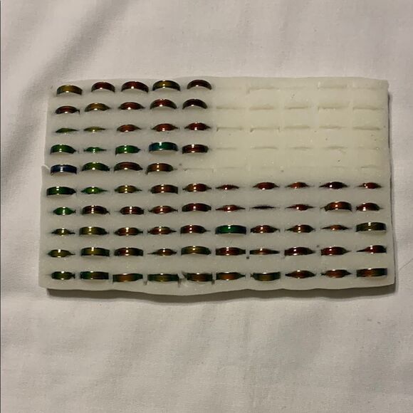 Multi piece various sizes Stainless Mood Rings - Picture 1 of 5